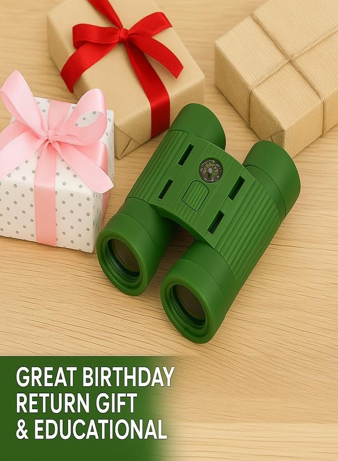 DTR Creation Kids Binoculars with Compass - Outdoor Exploration Toy for Boys & Girls, Lightweight, Safe Plastic, Adventure Learning Educational Toy (Green) - Image 4